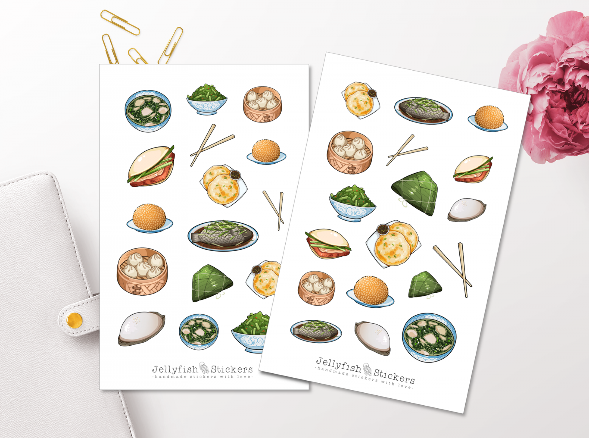 Chinesisches Essen Sticker Set